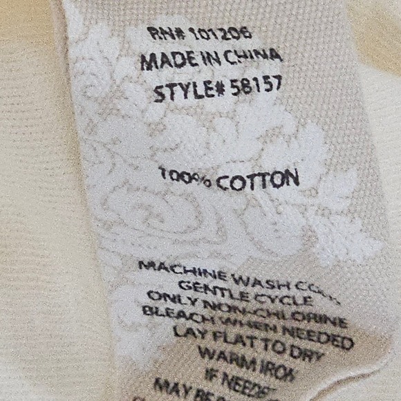 Soft Surroundings Petites Danielle Button Top Womens Sz 2X‎ Cream Sharkbite Hem - Picture 8 of 11